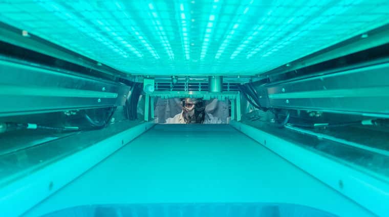 Photo captures an advanced cleaning process